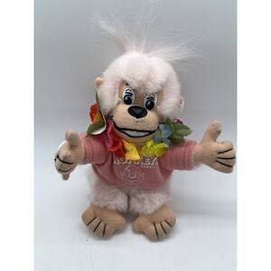 Maui Monkey Hawaii Plush Hawaiian Necklace - Pink